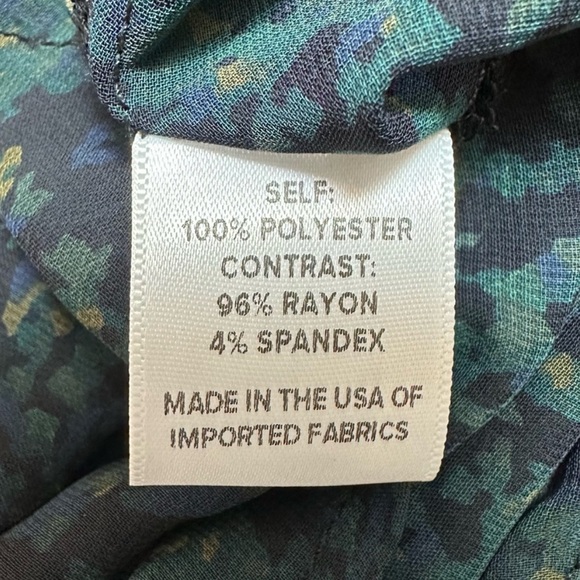 Evereve Roan + Ryan Mock Neck Puff Sleeve Sheer Blouse Size Small - Picture 2 of 8